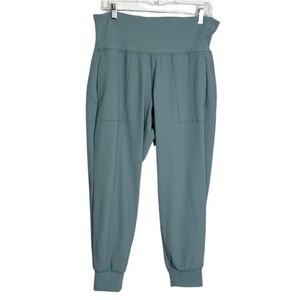 Athleta Salutation Rib Jogger Women's Plus 1X Teal Blue Pockets Inseam 27"